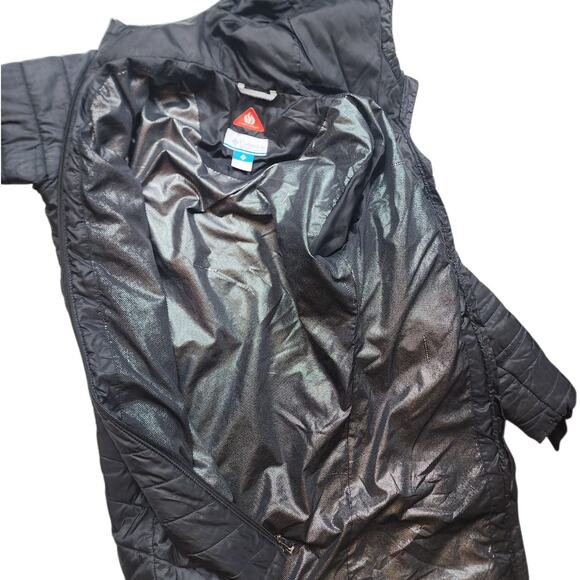Columbia Omni Heat Long Puffer Coat Womens Small Hooded Winter Jacket Parka - Picture 6 of 16